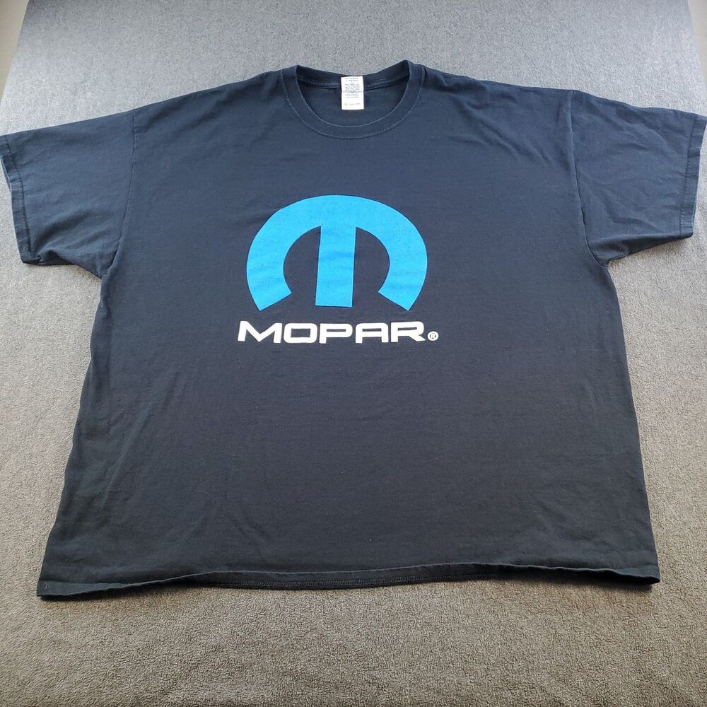 Mopar TShirt Mens 3XL Black Gildan Ultra Cotton Mopar Logo Graphic Tee Racing